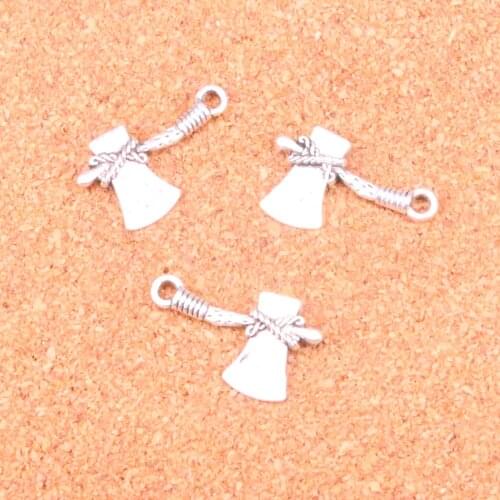 64 pcs Charms stone axe ax,Antique Making pendant fit,Vintage Tibetan Silver,jewelry DIY bracelet necklace 28*15mm