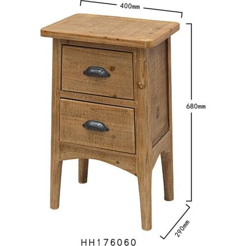 American Retro Bedside Table Solid Wood Simple Room Bedroom Storage Cabinet Simple Bedside Cabinet living room household lockers