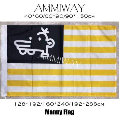 AMMIWAY Any Size United States Manny Flag American Souvenir Yellow White Stripe Flag Manny Flag Symbol Of Unity And Peace