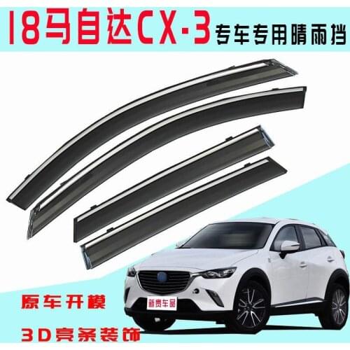 Car Styling for Mazda cx-3 cx3 2018 2019 high quality ABS Car Window Rain Shield Shelters Cover Sun Window Visor Accessories
