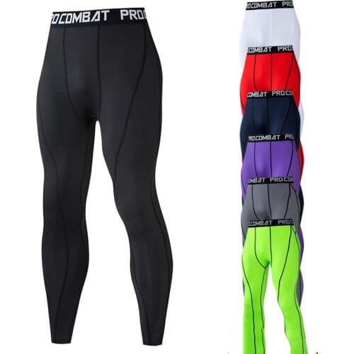 Running Compression Pants Men Sports Sportwear Long Trousers Fitnness Male 3XL Riding Casual Skinny Slim Fit Quick Dry Leggings