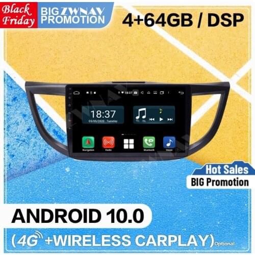 Carplay Android 10 screen Car Multimedia DVD Player for Honda CRV 2012-2015 car GPS Navigation Auto Radio Audio Stereo Head unit