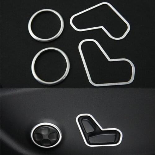 For Jeep Grand Cherokee 2011-2016 Aluminum 4PC/Set Interior Car Electric Seats Smart Adjust Decor Rings Cover Sticker