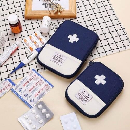 Travel Accessories Portable Function First Aid Kit Emergency Drug Cotton Fabric First Aid Medicine Bag Pill Case Splitters Box