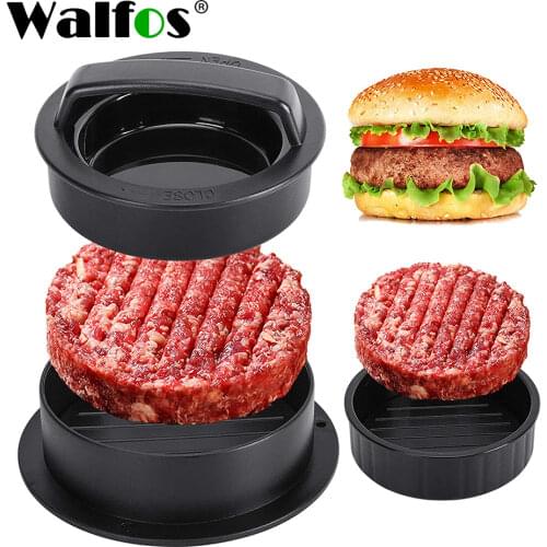 Walfos Hamburger Maker Hamburger Press Round Shape Non-Stick Chef Cutlet Hamburger Meat Beef Grill Burger Press Patty Maker Mold