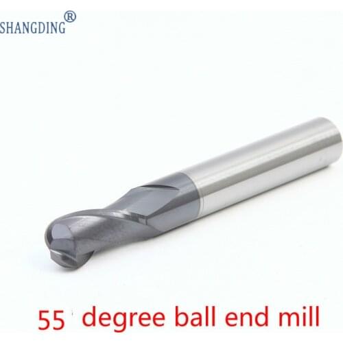 HRC 55 Two Blade Carbide Tungsten Steel Ball Knife Number Control CNC Milling Cutter