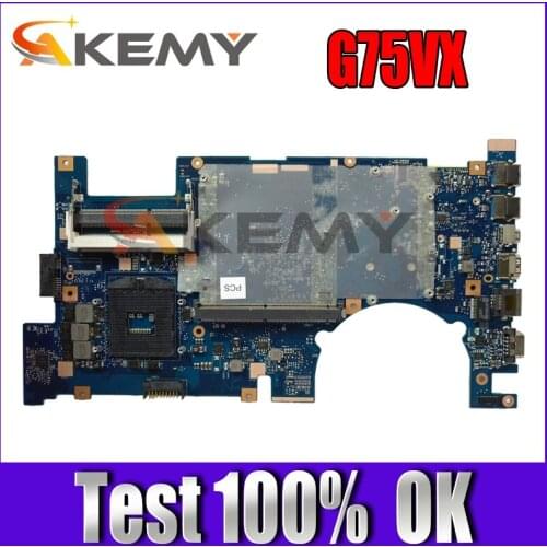 G75VX 2D Connector Motherboard For ASUS G75V G75VX Laptop Mainboard REV2.0 60-NLEMB1101-C04 100% Tested free shipping