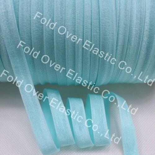 Hot sell 3/8" Solid No Fold Elastic 324 Mineral lce 50 yards/roll For DIY Headband Hair Accessories