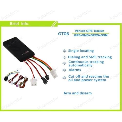 GT06 Car GPS Tracker SMS GSM GPRS Vehicle Tracking Device Remote Control Monitor Locator for Motorcycle Scooter Without Box