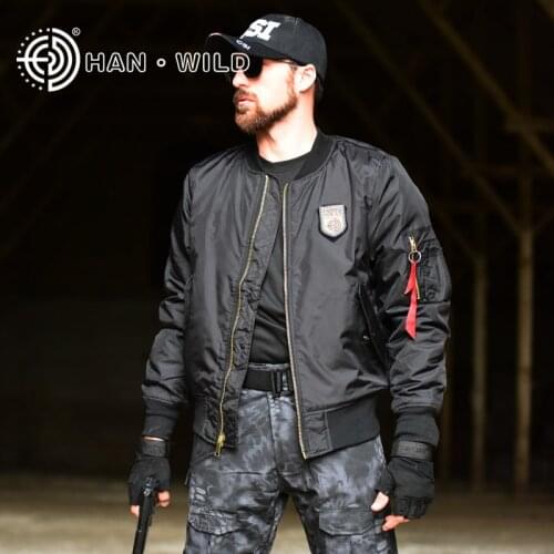 HAN WILD Military Tactical Jacket Outdoor Army Green Waterproof Coat Aviator Pilot Air Men Bomber Baseball Jacket Four Season