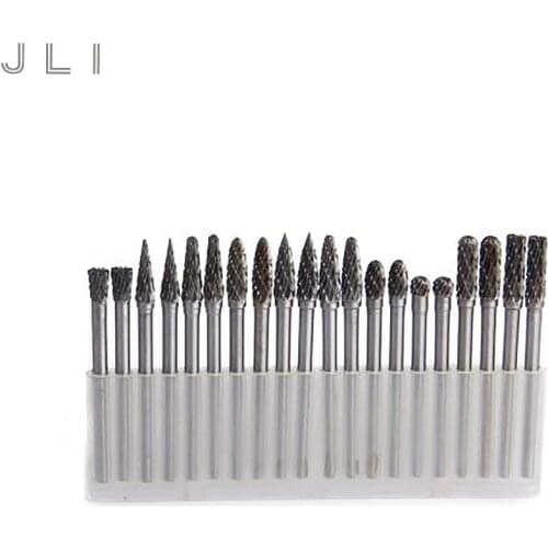 JLI 3*4mm 20 PCSRotary Burrs Tungsten steel Solid Carbide Burrs Rotary Drill Bit Nail Drill dremel Abrasive Tools