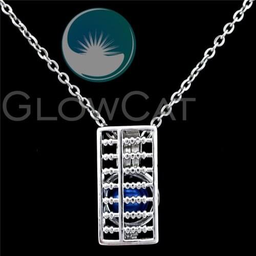 K956 Abacus Beads Cage Perfume Diffuser Stone Pearl Cage Locket Necklace Pendants Kids Boys Gift