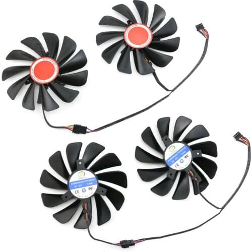 85MM/95MM Cooler Fan Replacement CF1010U12S Graphics Card Cooling Fan for XFX RX580 590 8G Black Wolf Edition Repair Part