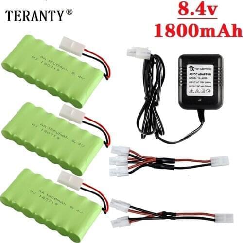 M Model ) Ni-MH 8.4v 1800mah Battery + 8.4v Charger For Rc toy Car Tank Train Robot Boat Gun AA 8.4v Rechargeable Battery Pack