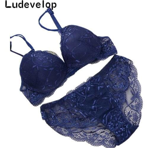 Dream Angels 2018 New Women Push Up Bra Sets Breast Flower Lace Bra Women Underwear Sexy Lingerie Brand Bra & Brief Sets