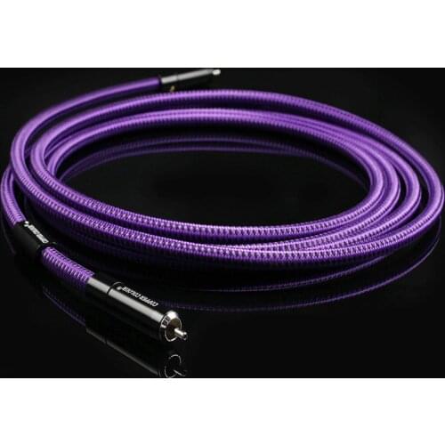 CopperColour CC SUB-MASA Subwoofer Cable Interconnect Cord OFC Pure Copper Hifi Connecting Wire with sterling silver-plated plug