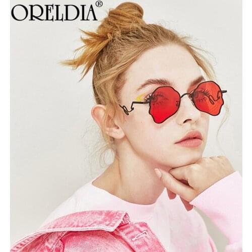 Fashion Punk Sunglasses Women Men Colorful Lens Sun Glasses Shades Eyewear Lady Luxury Metal Frame Human Head Eyeglasses UV400