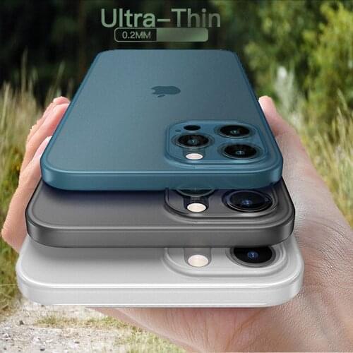 Fashion Ultra Thin Original PP Case for iphone 11 12 Pro Max 12Mini X XR XS Max 6 7 8 PLus SE20 5 Matte Shockproof Slim Cover