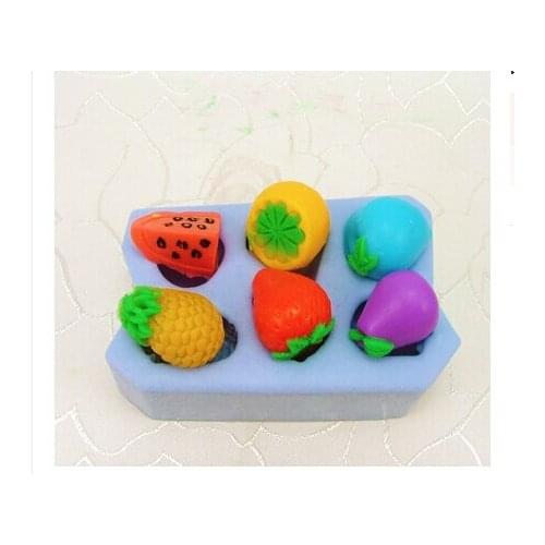 Handmade soap silica gel mould candle soap silicone mold DIY Fruit platter shaped fondant mold