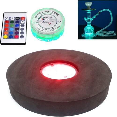 2Set Hookah Shisha With LED Light Non-slip Mat Shockproof Mat Chicha Sheesha Sponge Cushion Narguile Cigarette Accessories