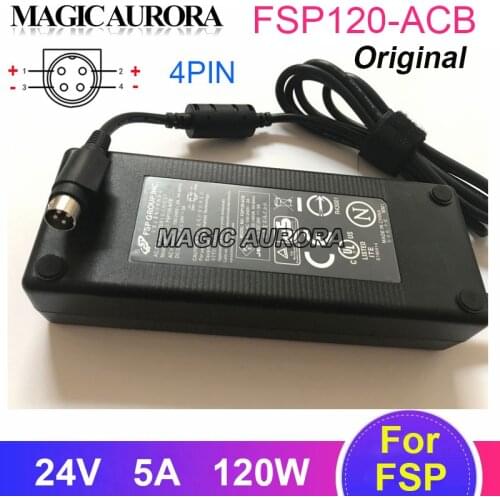 Original FSP AC/DC Adapter Power Supply 24V 5A 150W FSP120-ACB For PIONEER POS STEALTHTOUCH-M5 GM120-240500-D FSP150-ABB Charger