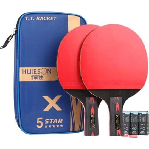 1 Pair Table Tennis Rackets Professional Glue Carbon Ping Pong Racket Short Handle Table Tennis Training Rackets