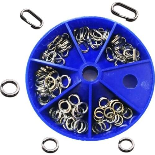 Easy Catch 50pcs Split Ring Heavy Duty Stainless Steel Split Rings Lures Connectors Fishing Tackle DIY Art and Crafts
