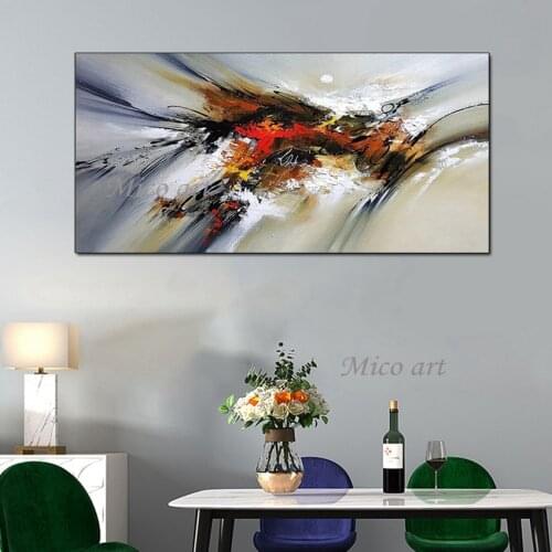 New Arrival Strong Contrast Handpainted Paintings Modern Abstract Painting Wall Picture for Living Room Home Decor Art No Framed