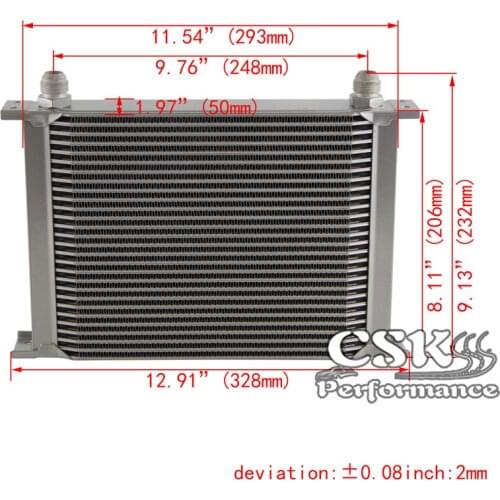 Aluminum Universal 28 Row AN-10AN Engine Transmission Racing Oil Cooler Silver