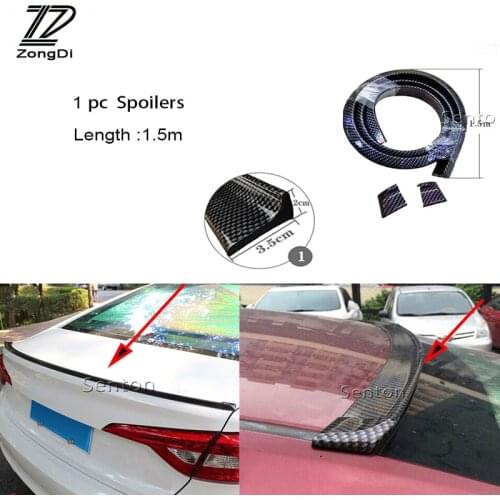ZD Car Carbon Fiber Front Rear Bumper Front Lip Tail Spoilers For Kia Rio 3 Ceed Toyota Corolla 2008 Avensis C-HR RAV4 Mazda 3 6