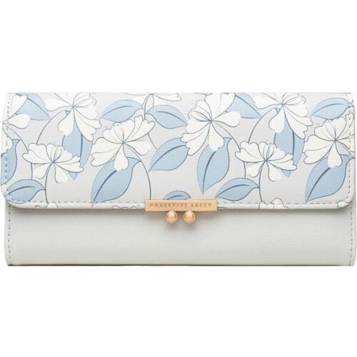 Ladies wallet women 2019 new Korean style tide printing multifunctional long wallet