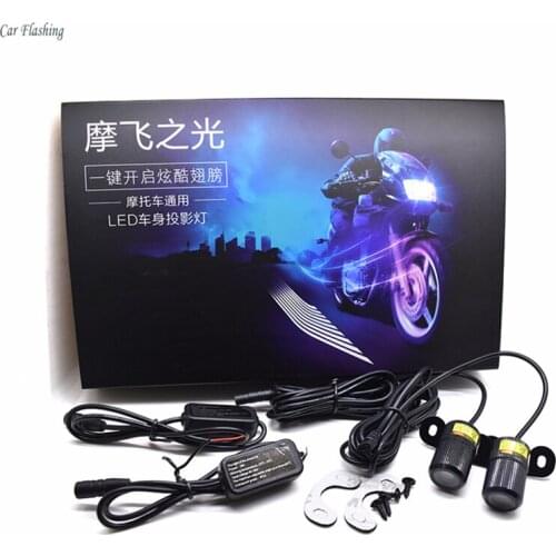 Car flashing 2Pcs Angel Wings Car Welcome Light Shadow Projector LED Door Warning Lights Lamp High quality for all motorcycle