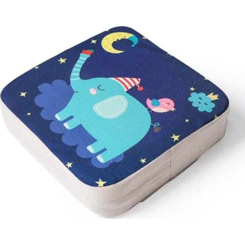 2 Pcs/Set Toddler High Chair Booster Cartoon Animal Printing Dining Seat Increasing Cushion Seating Pad