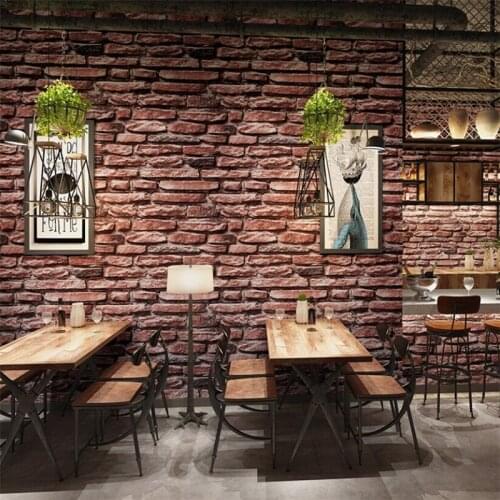Wellyu 3D brick wallpaper retro nostalgic blue brick paper antique brick background Papel de pared restaurant hotel 3d wallpaper