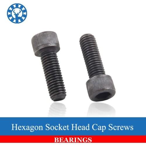 50Pcs M1.6 M2 M2.5 M3 DIN912 Black High-strength 12.9 Level Alloy Steel Screw Hexagon Socket Head Cap Car Screws