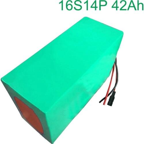 60V 42Ah 16S14P 18650 Li-ion Battery electric two Three wheeled motorcycle bicycle ebike 275*165*140mm