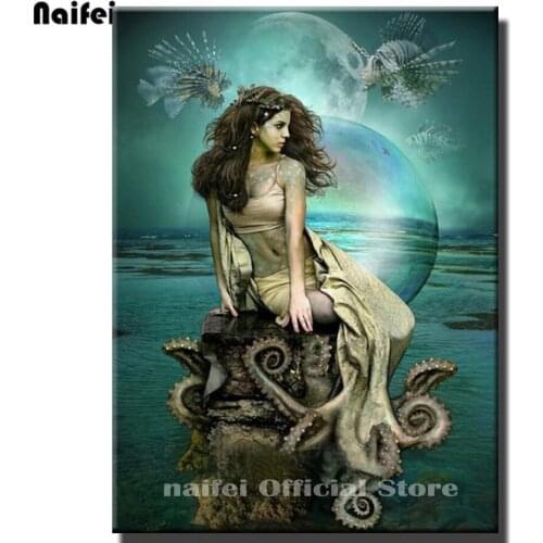 Diamond painting Mermaid Octopus woman 5d diy handmade embroidery kit full square Round drill 5d cross stitch home decor art