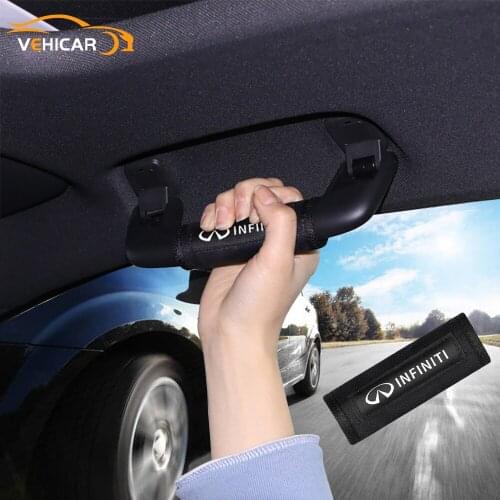 VEHICAR Car Roof Armrest Handle Protective Cover For INFINITI Car Interior Accessories Auto Armrest Handle Protector Prevent Bum