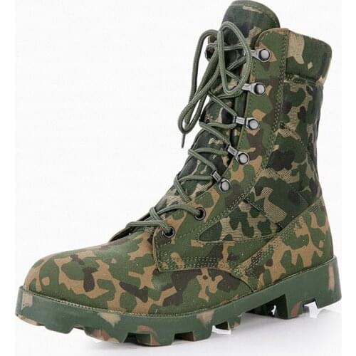 Combat Tactical Military Boots Black Sand Jungle Camouflage Color Climbing Wearable Boots Breathable Army Boots Safety Shoes