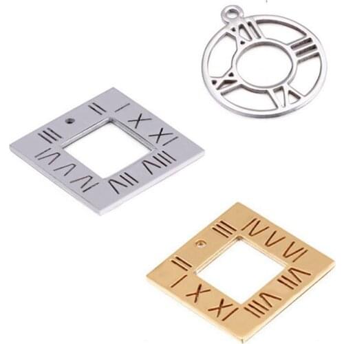 5pcs Roman Numerals Clock Charm Stainless Steel Connectors Accessories For DIY Jewelry Women Girls Connect Jewelry Making