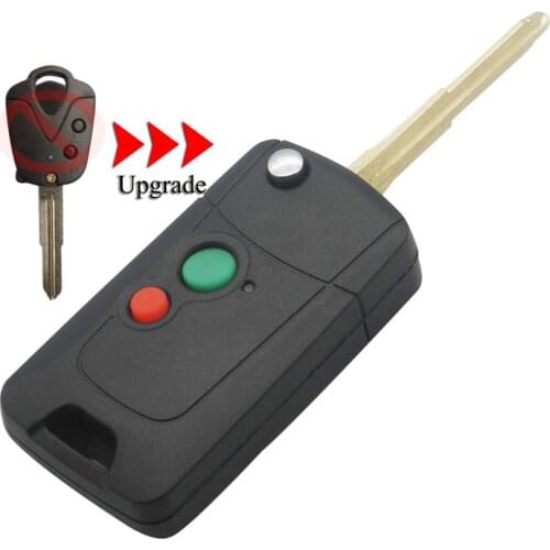 Jingyuqin 2 Buttons Key Blank Fob Key Case Remote Shell Cover for Proton Wira 415 416 Persona With Right Blade