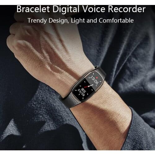 Bracelet Digital Voice Recorder Wristband Audio Recorder Watch Recording Noise Reduction HiFi Portable HD Audio MP3 Music Player
