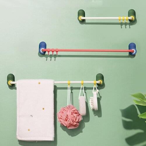 Towel Holder Self-adhesive Hanging Waterproof Wall Mounted Storage Rack for Bathroom
