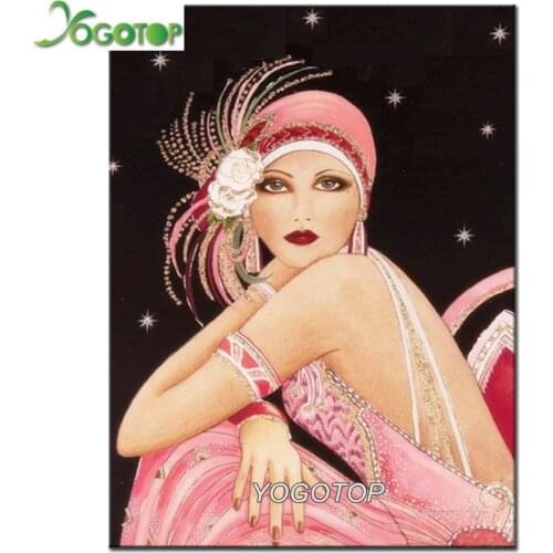 European Diy Diamond Painting Beauty Painting With Diamonds 5d Embroidery Sets Full Square Mosaic Picture Of Rhinestones YY1237