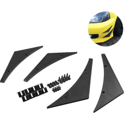 Hot sale Car Front Bumper Lip Splitter Auto Body Kit Car Spoiler Canards Valence Chin Accessory