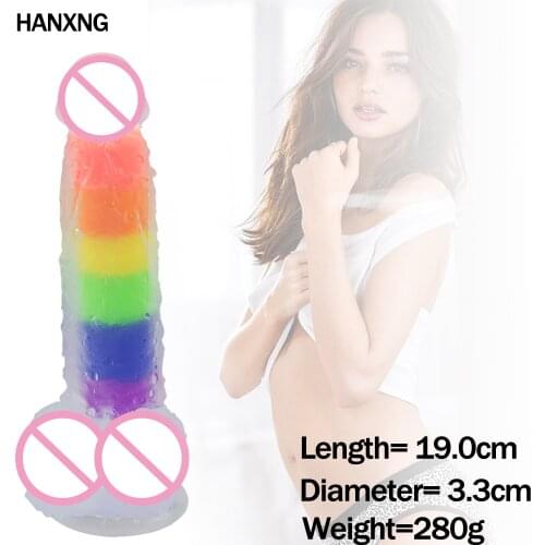 Sex Toys For Women Rainbow Silicone Fidget Toys Dildo Goods For Adults Masturbators Dildosex Anal Artificial Penis Sex Shop