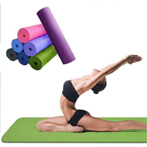 TPE Yoga Mat 6mm For Beginners Anti Slip sport mat non slip fitness mat colchonete gym mat exercise 183*61*0.6cm