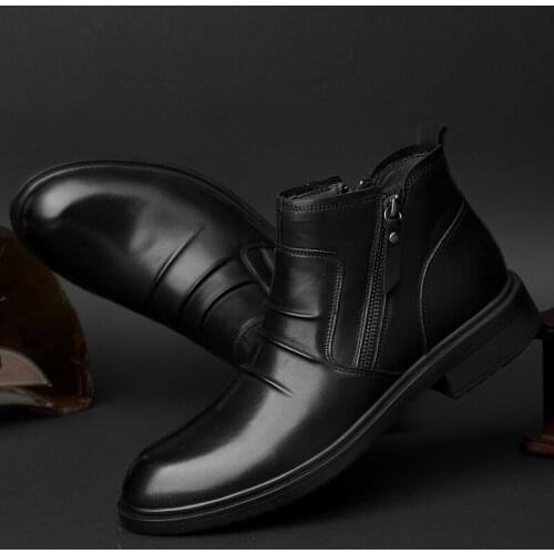 Shoes Casual Hot Shoes Casual Sneakers Men Black Mens Leather Causal Boots Flat For 2020 Leisure Man Shoe Fashion Male