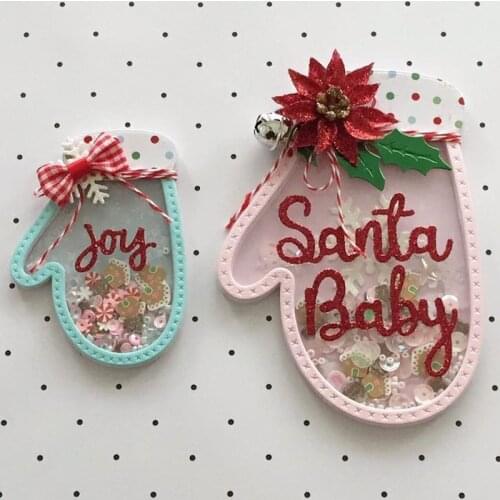 KSCRAFT Christmas Mitten Metal Cutting Dies Stencils for DIY Scrapbooking/photo album Decorative Embossing DIY Paper Cards