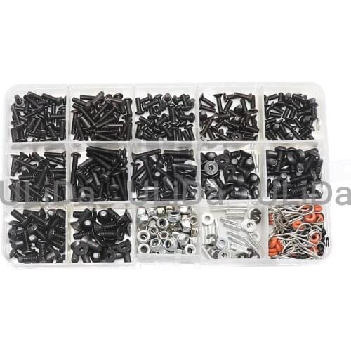 M3 M4 Metal Screws Nuts Shell buckle Pin buckle Box for 1/10 RC Crawler Car Axial SCX10 90046 Redcat Mst RC Car Model